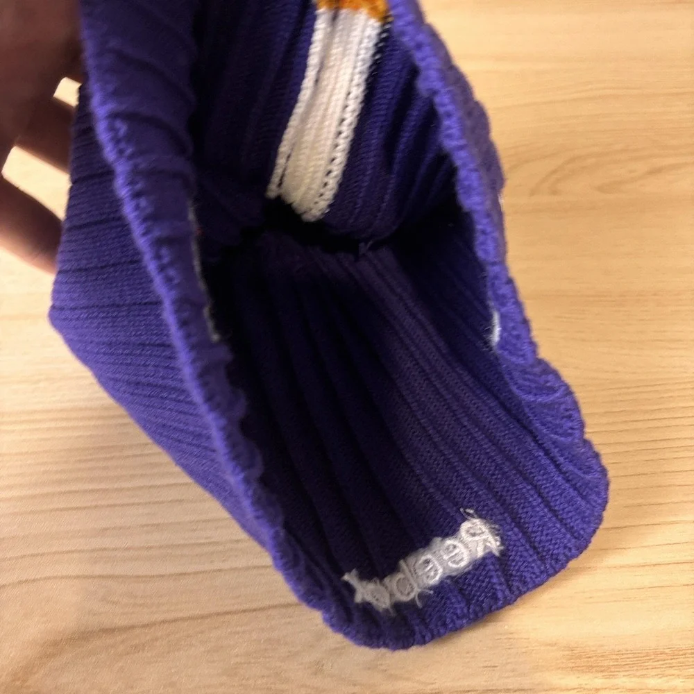 Minnesota Vikings Hat Beanie Mens Purple NFL Football On‎ Field Reebok Knit Warm